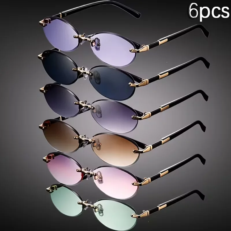 6шт Овал | Винтажные элегантные модные солнцезащитные очки в оправе для повседневного отдыха на открытом воздухе, вождения, рыбалки, аксессуары для одежды
6шт Овал | Винтажные элегантные модные солнцезащитные очки в оправе для повседневного отдыха на открытом воздухе, вождения, рыбалки, аксессуары для одежды