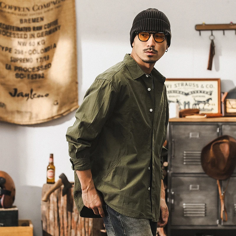Весенне-осенняя новая рубашка с длинными рукавами из стираного хлопка в стиле ретро, мужская модная брендовая свободная и универсальная рабочая одежда, куртка-рубашка
Весенне-осенняя новая рубашка с длинными рукавами из стираного хлопка в стиле ретро, мужская модная брендовая свободная и универсальная рабочая одежда, куртка-рубашка