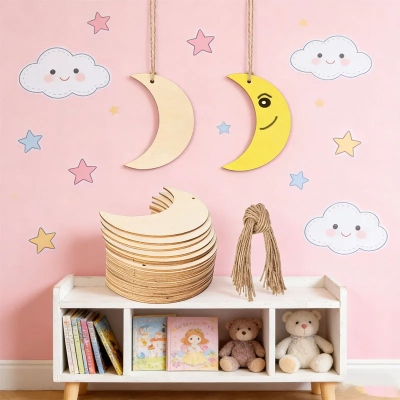 2D плоская незаконченная деревянная режущая деталь луны с подвесной веревкой | Ручная работа и наружное украшение, подходящее для нового года
2D плоская незаконченная деревянная режущая деталь луны с подвесной веревкой | Ручная работа и наружное украшение, подходящее для нового года