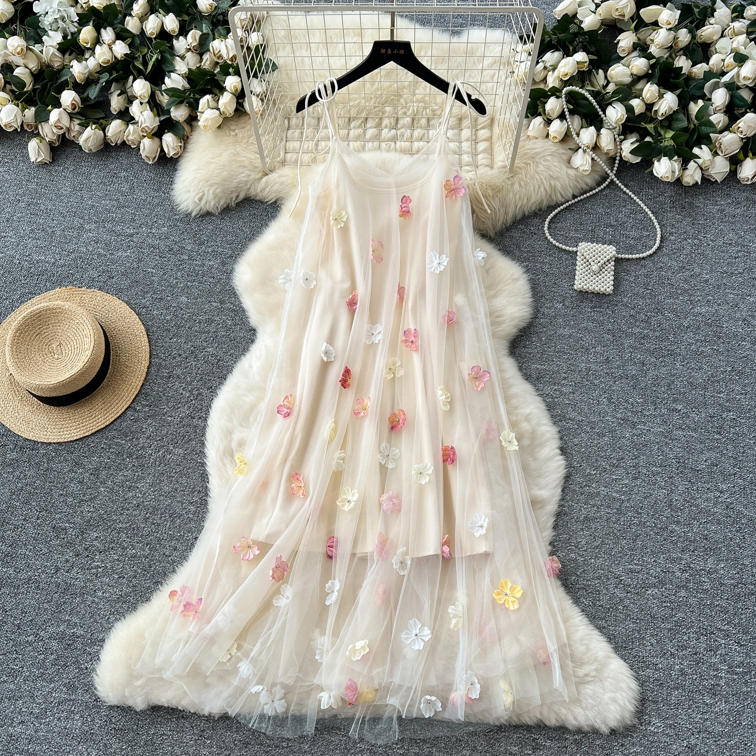 Chic mesh floral Three-dimensional sweet Ruffle A-line Vintage Dress Elegant High Waist Korean Fashion Vestidos
Chic mesh floral Three-dimensional sweet Ruffle A-line Vintage Dress Elegant High Waist Korean Fashion Vestidos