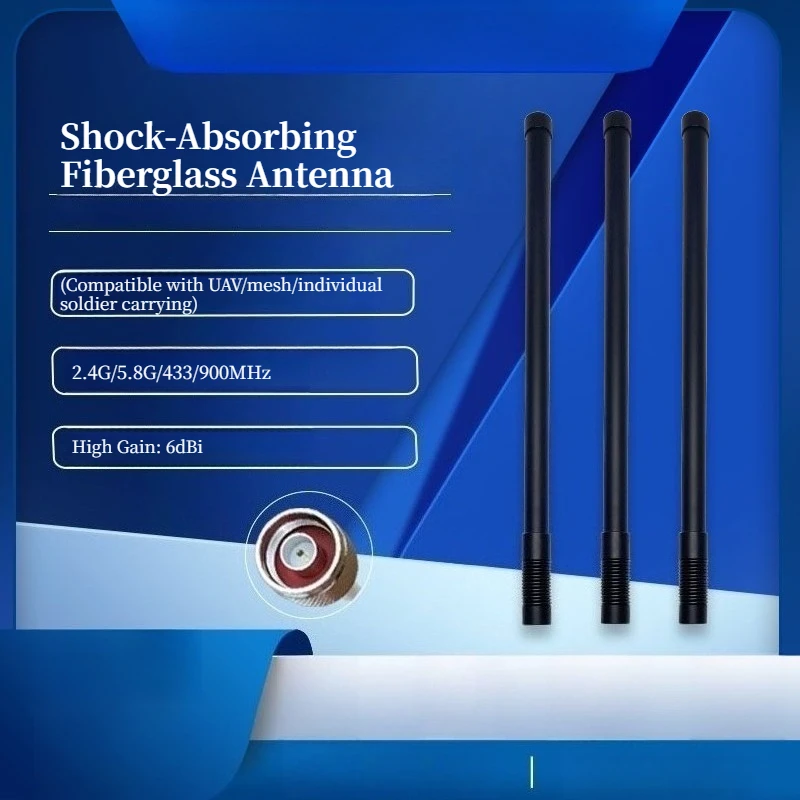 Shock - Absorbing Fiberglass Antenna, 400 - 6000MHz Omnidirectional Antenna for UAV Supporting Equipment
Shock - Absorbing Fiberglass Antenna, 400 - 6000MHz Omnidirectional Antenna for UAV Supporting Equipment
