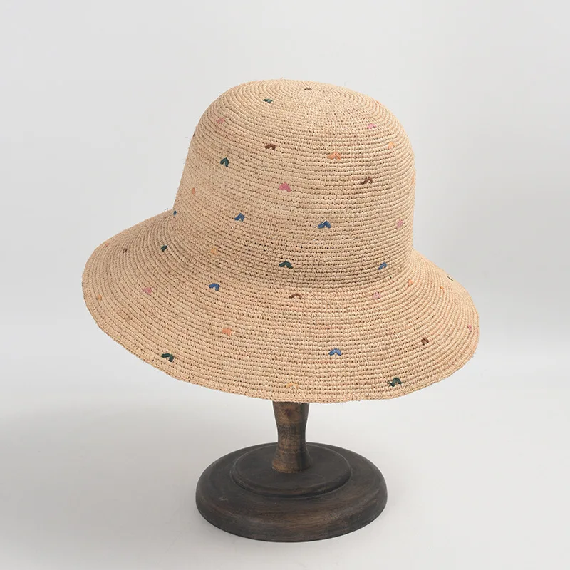 USPOP Women Spring and Summer New Holiday Style Colorful Dots Hand-crocheted Raffia Straw Hat Casual Versatile Straw Sun Hat
USPOP Women Spring and Summer New Holiday Style Colorful Dots Hand-crocheted Raffia Straw Hat Casual Versatile Straw Sun Hat