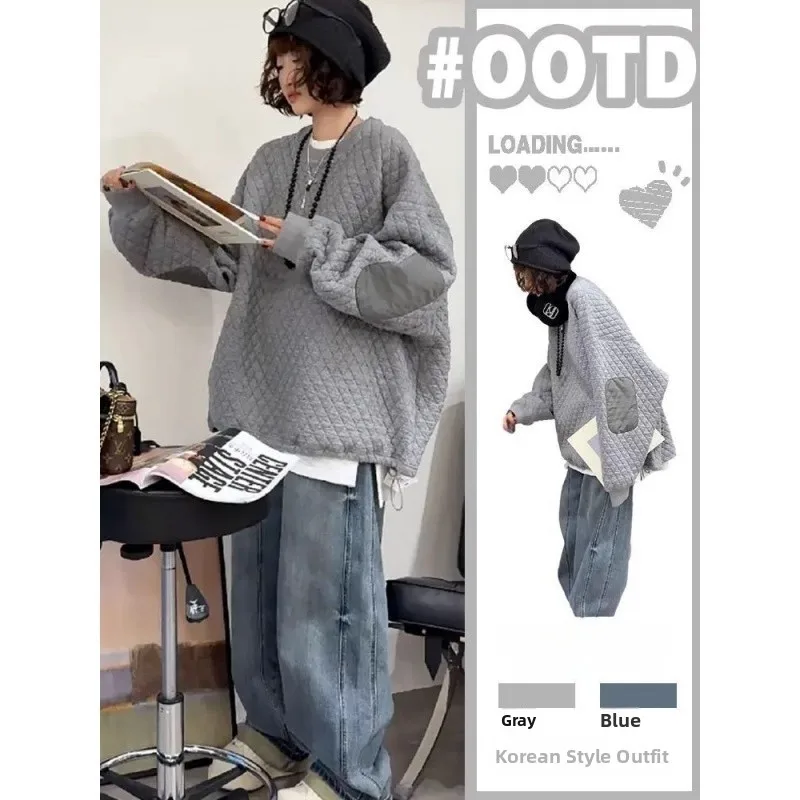 Men's round Ne Sweatirt Quilted Diamond Pattern Casual Warm Top Polyester Fiber Autumn Winter Large Size Faion Clothes
Men's round Ne Sweatirt Quilted Diamond Pattern Casual Warm Top Polyester Fiber Autumn Winter Large Size Faion Clothes