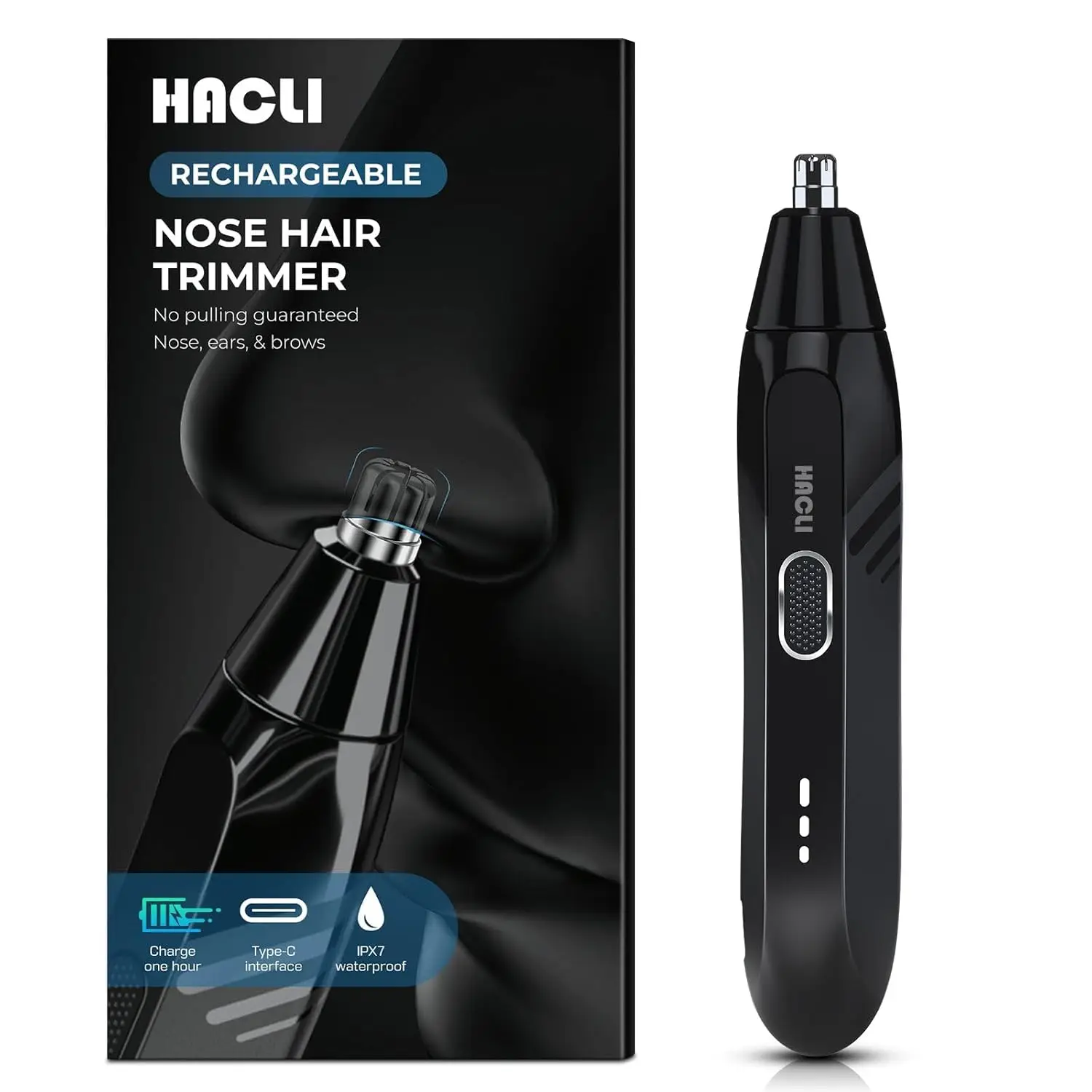 Electric Nose Hair Trimmer for Men Women - USB Rechargeable, 8000RPM, Wet/Dry Use, Travel Lock, Stainless Steel Blade
Electric Nose Hair Trimmer for Men Women - USB Rechargeable, 8000RPM, Wet/Dry Use, Travel Lock, Stainless Steel Blade
