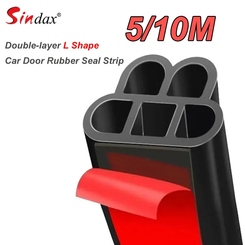 5/10M L Shape Car Door Seal Strips Sound Insulation Accessories Auto Rubber Double Layer Sealing Protector Soundproof Waterproof
5/10M L Shape Car Door Seal Strips Sound Insulation Accessories Auto Rubber Double Layer Sealing Protector Soundproof Waterproof