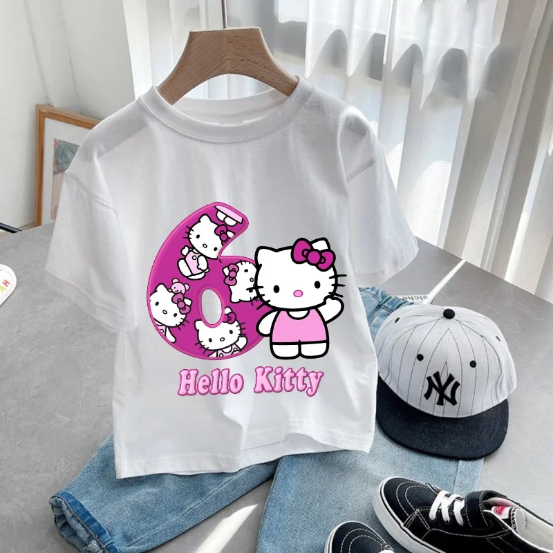 Hello Kitty Children Birthday Number 1-9 T-shirt Party Supply Gift Cartoon Clothes Baby Tops Summer Short Sleeve T-shirts
Hello Kitty Children Birthday Number 1-9 T-shirt Party Supply Gift Cartoon Clothes Baby Tops Summer Short Sleeve T-shirts