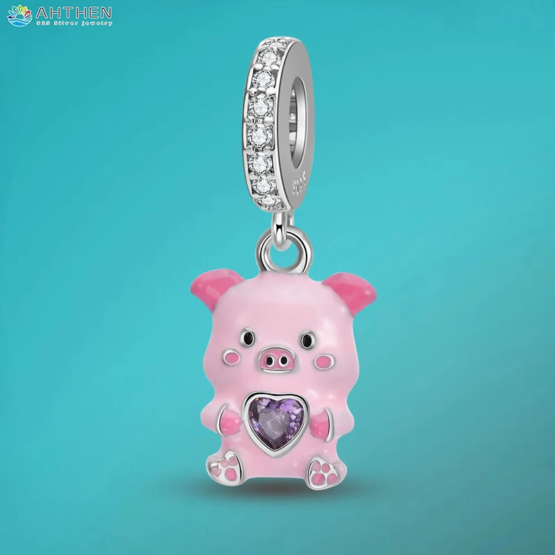 Ahthen 925 Sterling Silver Beads Chinese Zodiac - Pig Dangle Charm fit Snake Chain Bracelets Necklaces for Women Jewelry Making
Ahthen 925 Sterling Silver Beads Chinese Zodiac - Pig Dangle Charm fit Snake Chain Bracelets Necklaces for Women Jewelry Making