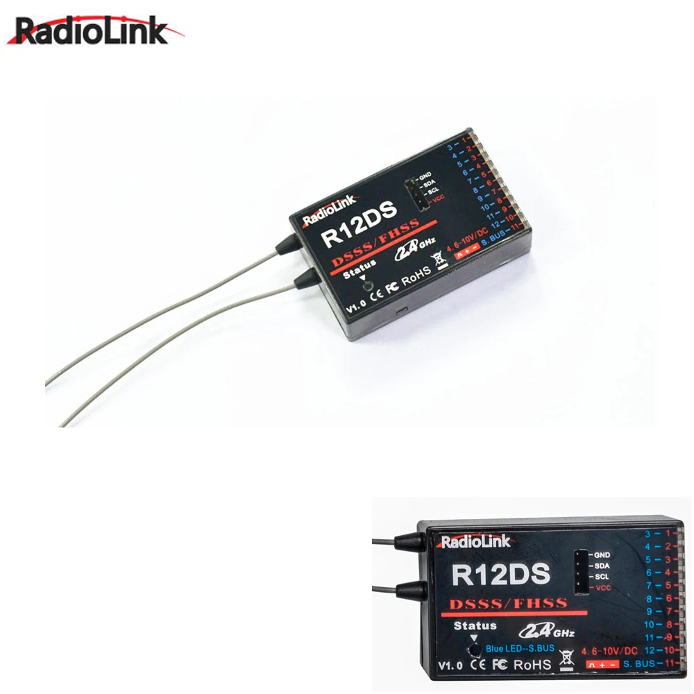 RadioLink R12DS 2,4 ГГц 12-канальный 12-канальный приемник для передатчика AT10, устройство для аэрофотосъемки самолетов
RadioLink R12DS 2,4 ГГц 12-канальный 12-канальный приемник для передатчика AT10, устройство для аэрофотосъемки самолетов