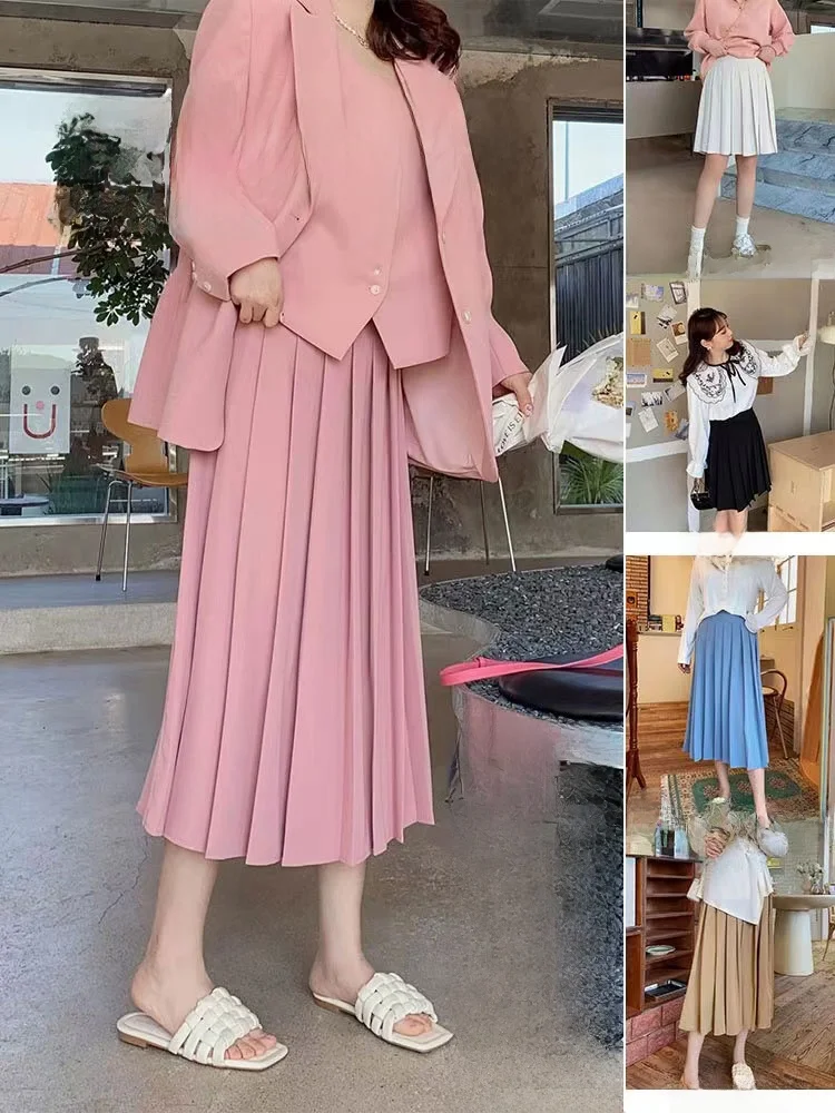 High Waist Pleated Skirt plus Size Women's Spring New Style Long And Short Length Half Body Skirt Slimming Effect for plus Size
High Waist Pleated Skirt plus Size Women's Spring New Style Long And Short Length Half Body Skirt Slimming Effect for plus Size
