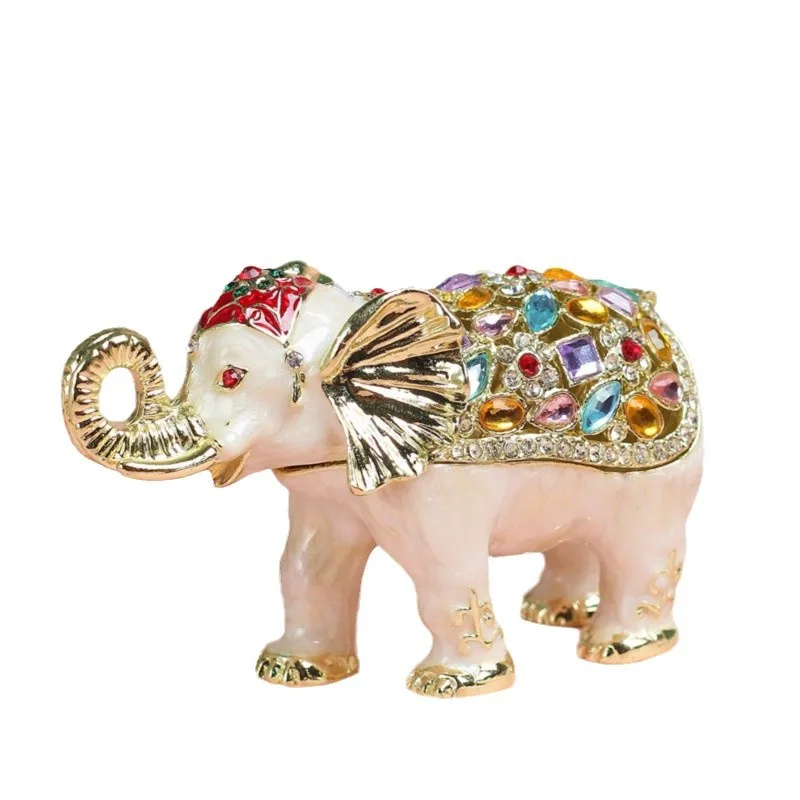 Handmade Enamel Colored Drawing Elephant Jewel Case Jewelry Storage Box Metal Handicraft Home Furnishing Articles
Handmade Enamel Colored Drawing Elephant Jewel Case Jewelry Storage Box Metal Handicraft Home Furnishing Articles