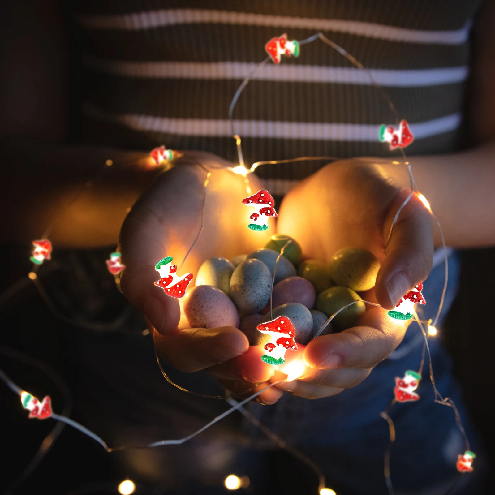 Mushroom String Light Plastic Decorative Lights for Fence Garden Path Porch Tree Ceiling Fun Atmosphere Lighting Festive
Mushroom String Light Plastic Decorative Lights for Fence Garden Path Porch Tree Ceiling Fun Atmosphere Lighting Festive