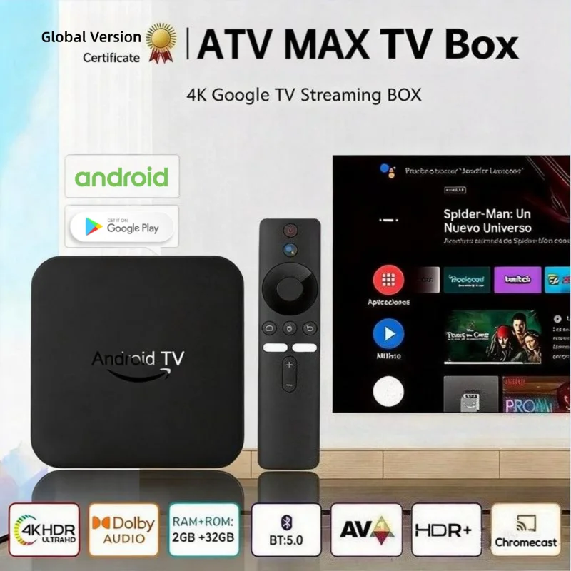 ATV Smart TV Box 4K HDR+ BT4.0 WIFI5.8 Amlogic S905 Google Voice Assistant Dolby Audio 100M LAN Media Player Set Top Box IPTV
ATV Smart TV Box 4K HDR+ BT4.0 WIFI5.8 Amlogic S905 Google Voice Assistant Dolby Audio 100M LAN Media Player Set Top Box IPTV