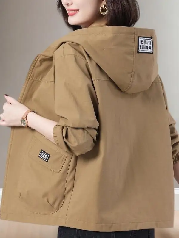 Loose Fit Hooded Jacket for Middle-Aged Women Casual Stylish Spring Autumn New Arrival Polyester Fiber Short Length
Loose Fit Hooded Jacket for Middle-Aged Women Casual Stylish Spring Autumn New Arrival Polyester Fiber Short Length