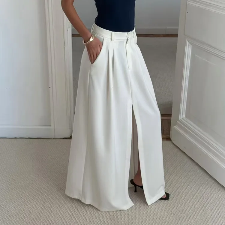 Faionable High Waist A-Line Slit Skirt Long Dr Ele Ladylike Polyester Fabric Daily Wear before Zipper
Faionable High Waist A-Line Slit Skirt Long Dr Ele Ladylike Polyester Fabric Daily Wear before Zipper