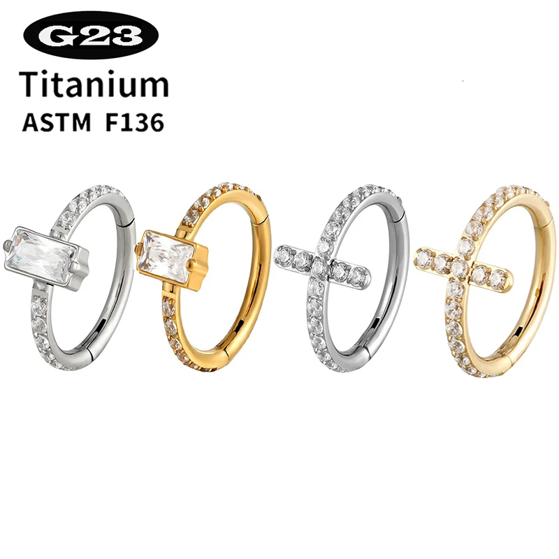 1PC G23 Titanium Piercing Conch Cartilage Earring Clicker Nose Ring Hinged Segment Hoop Ear Clip Cross Zircon Piercing Jewelry
1PC G23 Titanium Piercing Conch Cartilage Earring Clicker Nose Ring Hinged Segment Hoop Ear Clip Cross Zircon Piercing Jewelry