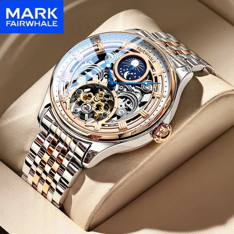 Mark Fairwhale Fashion Automatic Movement Mechanical Wristwatch Men watch waterproof Moon Phase Casual relógios masculino
Mark Fairwhale Fashion Automatic Movement Mechanical Wristwatch Men watch waterproof Moon Phase Casual relógios masculino