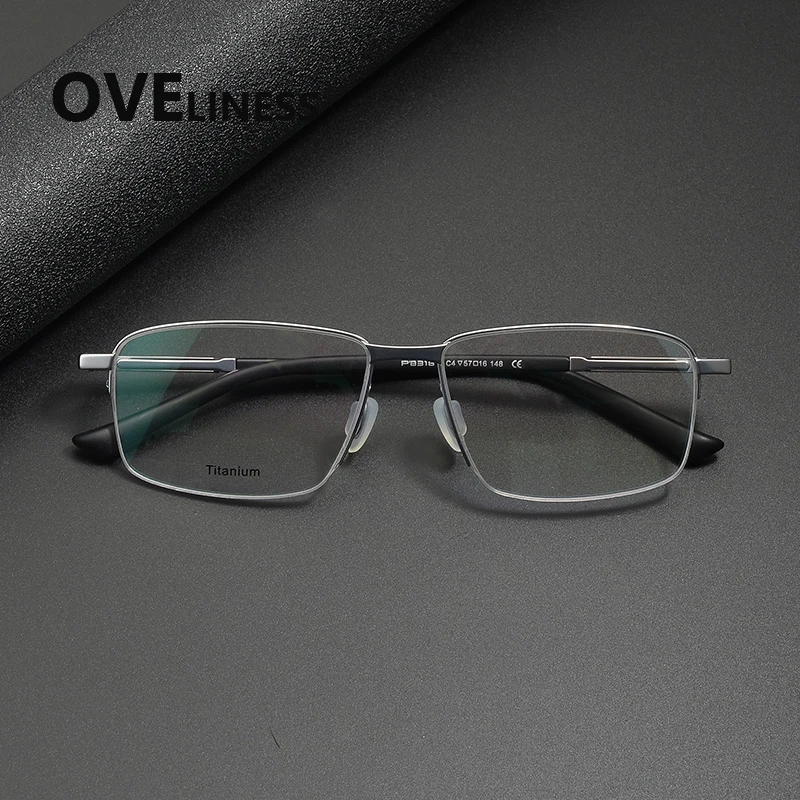 Pure Titanium Glasses Frame Men Brand Design Semi-Rimless Square Eyeglasses Ultralight Japanese High-end Half-Rim Eyewear
Pure Titanium Glasses Frame Men Brand Design Semi-Rimless Square Eyeglasses Ultralight Japanese High-end Half-Rim Eyewear