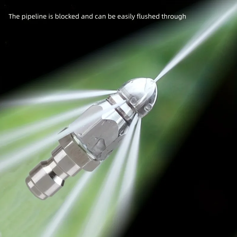 1 piece of stainless steel high-pressure drainage nozzle - quick connect 1/4 inch pipe cleaning nozzle for sewer dredging
1 piece of stainless steel high-pressure drainage nozzle - quick connect 1/4 inch pipe cleaning nozzle for sewer dredging