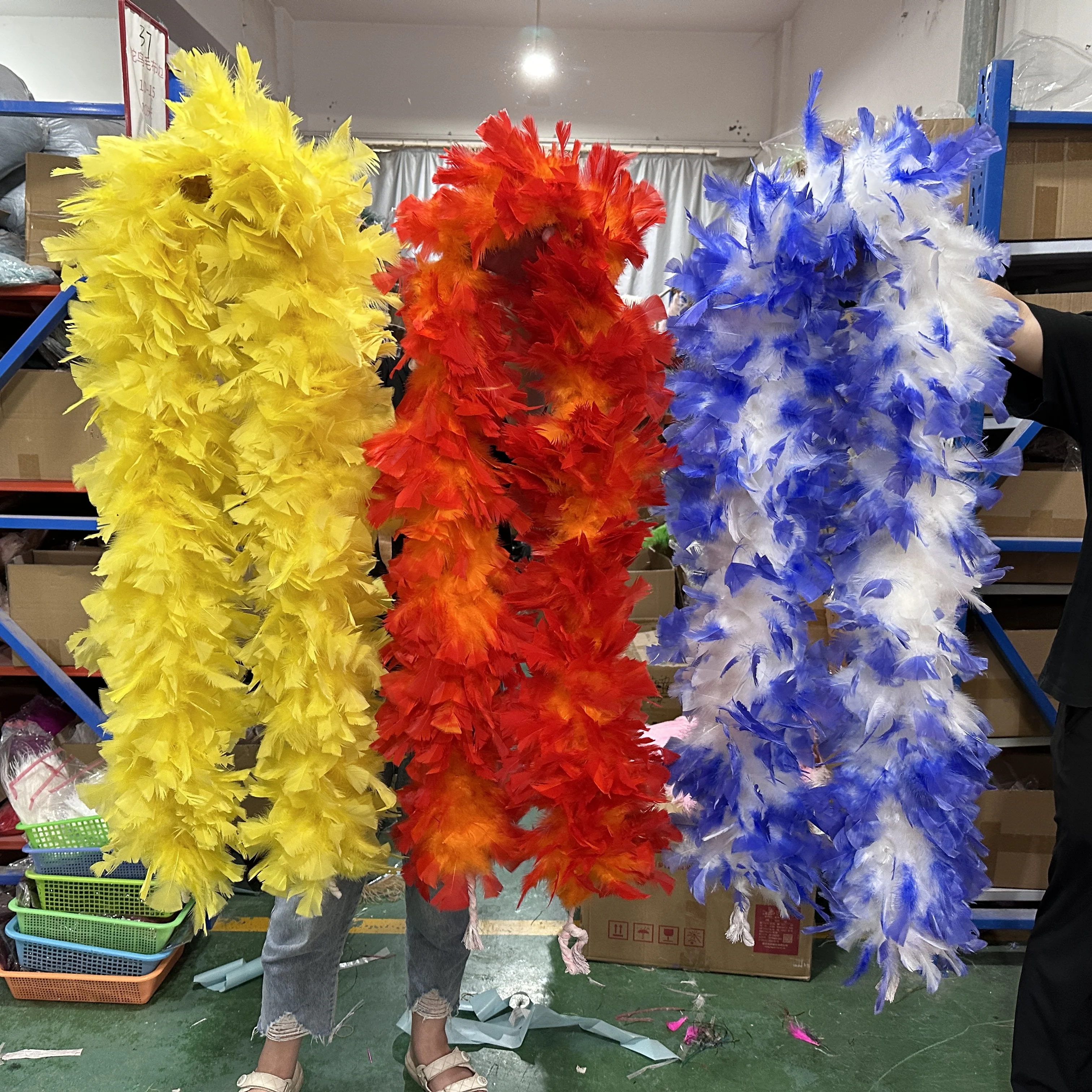 2 Yards Super Thicken Turkey Feather Boa 200 Grams Fluffy Feather Trims Scarf for Wedding Party Clothes Decoration Plumes Carfts
2 Yards Super Thicken Turkey Feather Boa 200 Grams Fluffy Feather Trims Scarf for Wedding Party Clothes Decoration Plumes Carfts