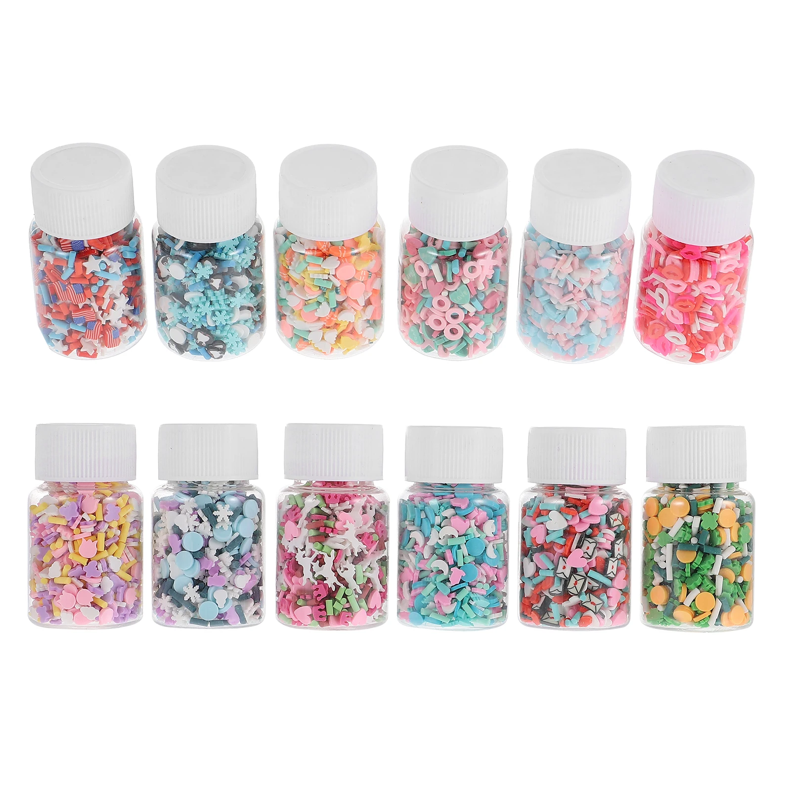 12 Pcs Polymer Clay Slices Nail Art Manicure Supplies Decor Unique DIY Ornament Bright Colors Women Female Use Lovely Shaped
12 Pcs Polymer Clay Slices Nail Art Manicure Supplies Decor Unique DIY Ornament Bright Colors Women Female Use Lovely Shaped