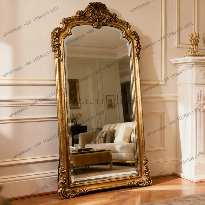 yj9 French retro full-length mirror medium antique European carved full-length mirror
yj9 French retro full-length mirror medium antique European carved full-length mirror