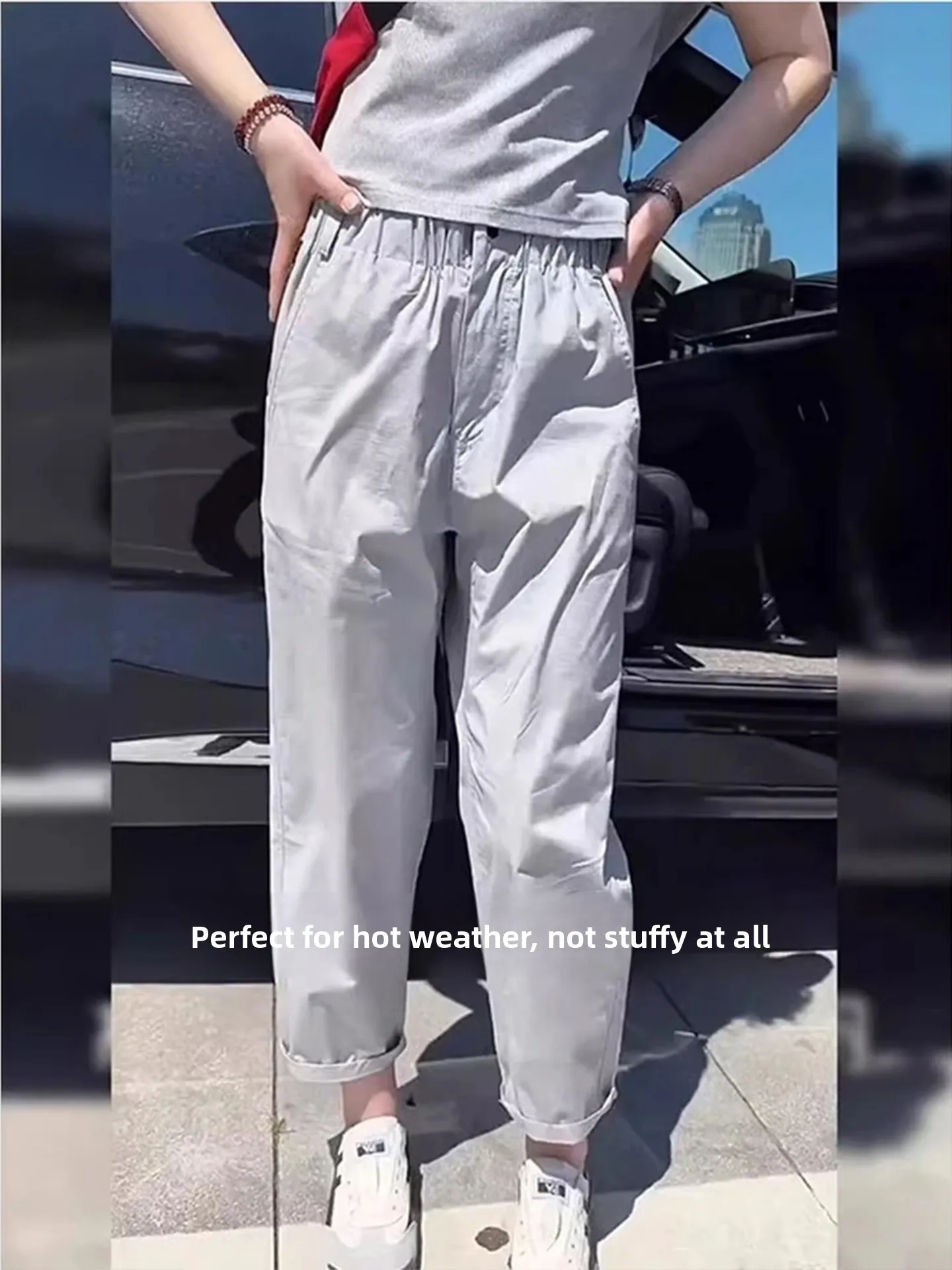 Ice Silk Qui Dry Sport Casual Pants Women Summer Thin Large Size High Waist Slim Straight Nine Points Harlan Pants
Ice Silk Qui Dry Sport Casual Pants Women Summer Thin Large Size High Waist Slim Straight Nine Points Harlan Pants