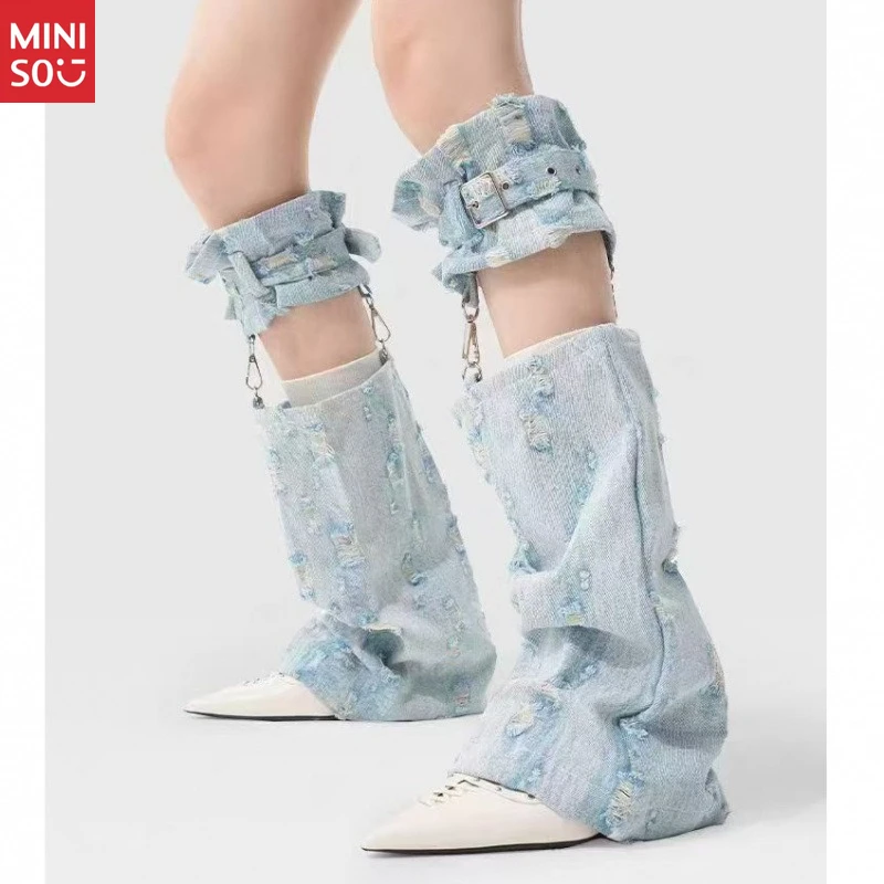 Винтажные джинсовые гетры Miniso, штабелируемые носки-ковбой на весну и лето
Винтажные джинсовые гетры Miniso, штабелируемые носки-ковбой на весну и лето