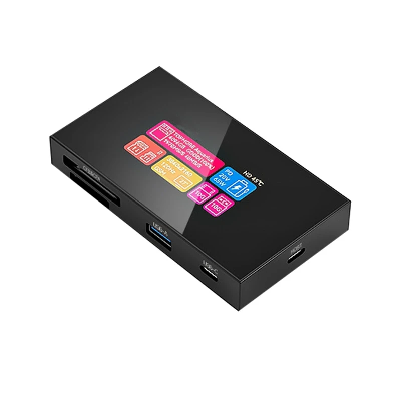 Умный концентратор 8-в-одном с сенсорным экраном Cfexpress Type A/Type B, дисплей 4K, 120 Гц, 10 Гбит/с, 100 Вт, PD для камеры/телефонов
Умный концентратор 8-в-одном с сенсорным экраном Cfexpress Type A/Type B, дисплей 4K, 120 Гц, 10 Гбит/с, 100 Вт, PD для камеры/телефонов