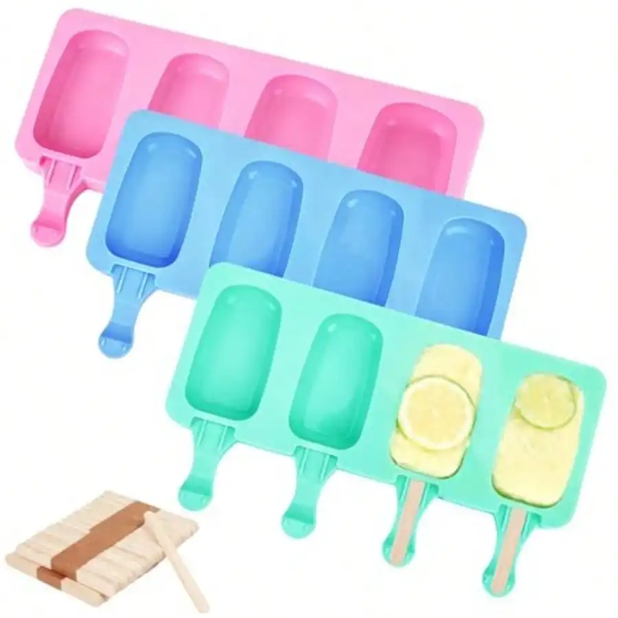 3 Set Silicone Popsicle Mol Ice Cream Mould 4Mold Oval Cake Pop Mould Wit 50 Pieces Wooden Sticks DIY Cream Popsicle Cake Pink Blue Green
3 Set Silicone Popsicle Mol Ice Cream Mould 4Mold Oval Cake Pop Mould Wit 50 Pieces Wooden Sticks DIY Cream Popsicle Cake Pink Blue Green