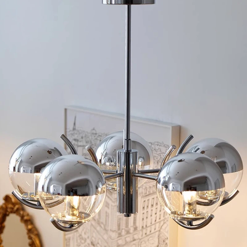 AiPaiTe European-style LED pendant light with black, white, amber and clear glass lamps for living room and den home decor.
AiPaiTe European-style LED pendant light with black, white, amber and clear glass lamps for living room and den home decor.