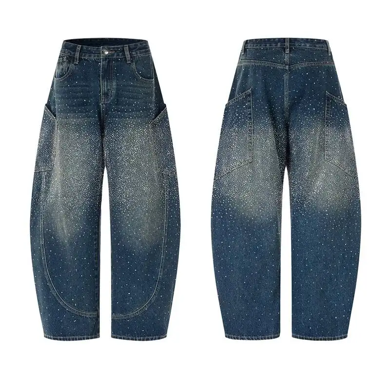 Premium Men's Baggy Jeans European Casual Gradient Rhinestone Detail High End Denim Vintage Streetwear
Premium Men's Baggy Jeans European Casual Gradient Rhinestone Detail High End Denim Vintage Streetwear