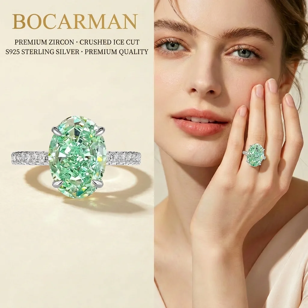 S925 Sterling Silver Ring mint green Fine jewelry Quality Tanzanite blue Zircon Ice oval rings for women gifts wedding
S925 Sterling Silver Ring mint green Fine jewelry Quality Tanzanite blue Zircon Ice oval rings for women gifts wedding