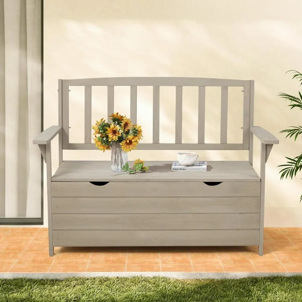 Outdoor Wooden Storage Bench: Patio Deck Box with Portable Handle & Armrest Seating
Outdoor Wooden Storage Bench: Patio Deck Box with Portable Handle & Armrest Seating