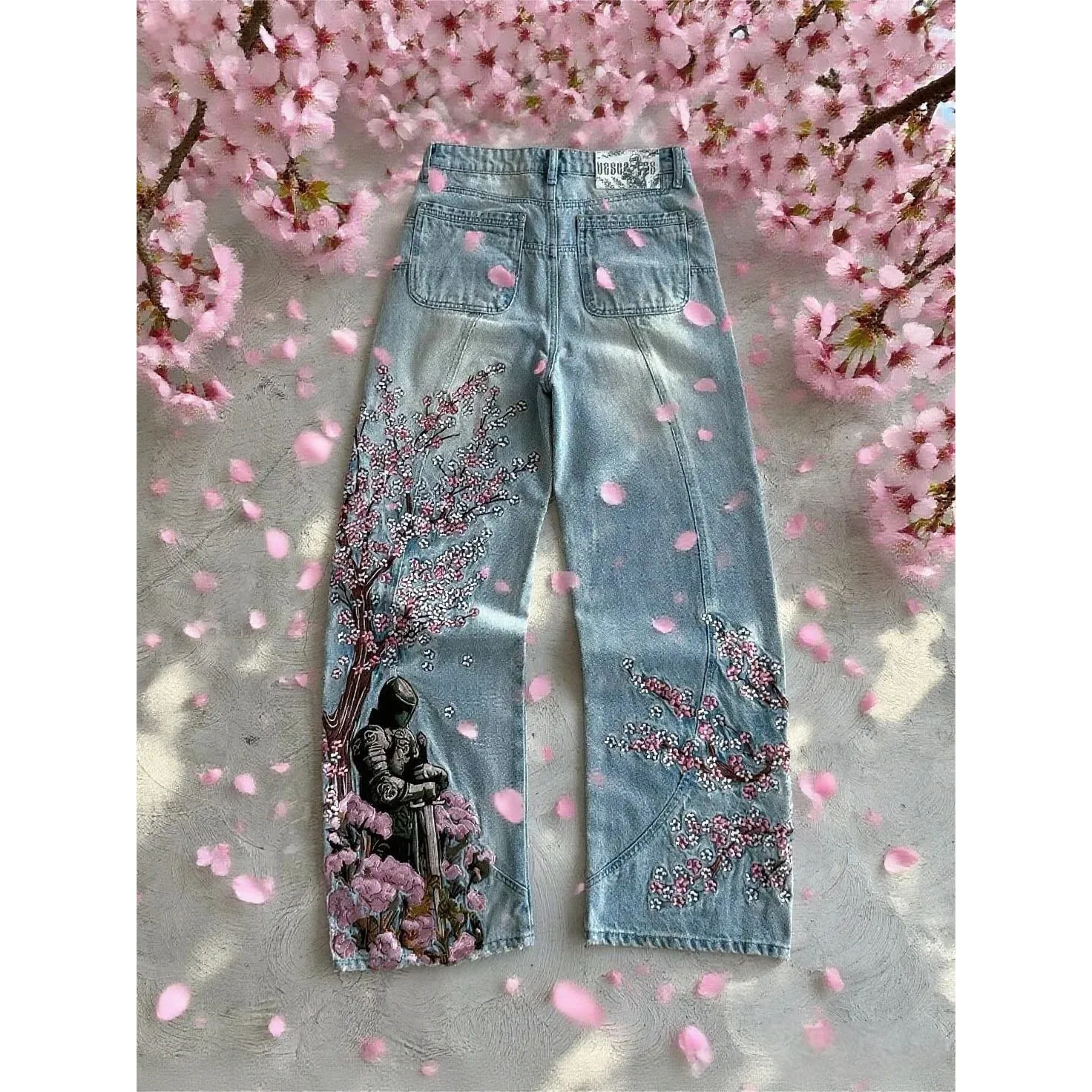 Винтажные джинсы с вышивкой Cherry Blossom Bla Knight Y2k, узкие джинсовые брюки в стиле ретро с высокой талией, женские модные женские джинсы премиум-класса
Винтажные джинсы с вышивкой Cherry Blossom Bla Knight Y2k, узкие джинсовые брюки в стиле ретро с высокой талией, женские модные женские джинсы премиум-класса