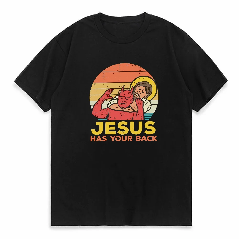 Jesus Has Your Back Jiu Jitsu Christian Retro T-Shirt Men Women Cotton Short Sleeve Plus Size Vintage Tee
Jesus Has Your Back Jiu Jitsu Christian Retro T-Shirt Men Women Cotton Short Sleeve Plus Size Vintage Tee