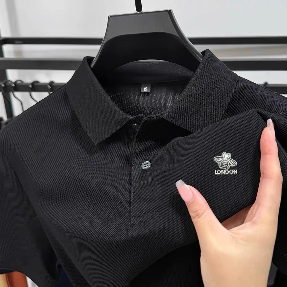 100% pure cotton fashionable men's short sleeve summer new comfortable casual polo shirt high-end brand badge design T-shirt top
100% pure cotton fashionable men's short sleeve summer new comfortable casual polo shirt high-end brand badge design T-shirt top