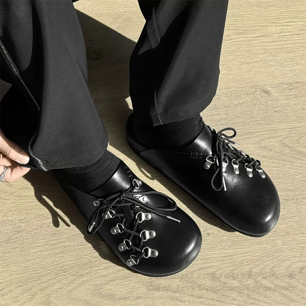 Black Leather Height Increasing Casual Leather Shoes Summer Lazy Breathable Thick Soled Outdoor Commuting Lace Up Slippers
Black Leather Height Increasing Casual Leather Shoes Summer Lazy Breathable Thick Soled Outdoor Commuting Lace Up Slippers