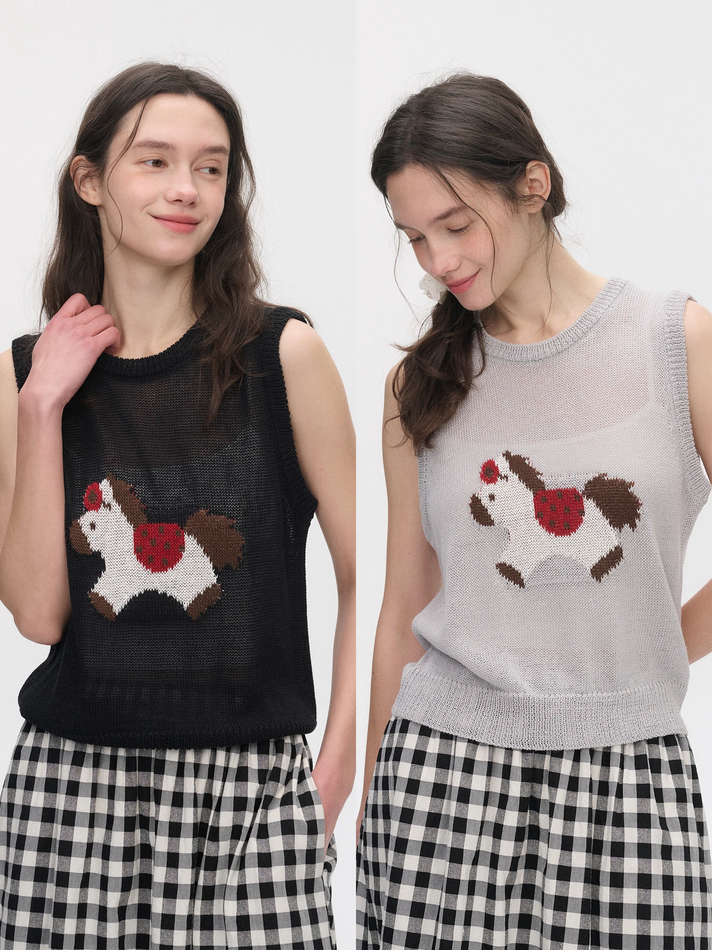 Lightweight Knitted Woolen Short Sleeveless round Neck Vest DIGBUTY Cartoon Design Summer New Style Women's Jacket
Lightweight Knitted Woolen Short Sleeveless round Neck Vest DIGBUTY Cartoon Design Summer New Style Women's Jacket