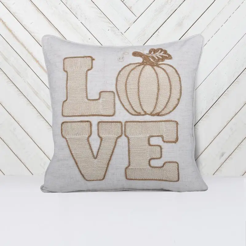 Pumpkin Embroidered Throw Pillow - Rustic Beige Fall Decor for Cozy Home Accent
Pumpkin Embroidered Throw Pillow - Rustic Beige Fall Decor for Cozy Home Accent