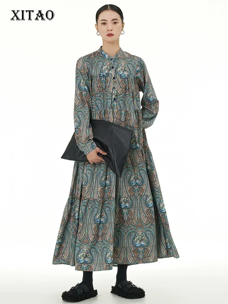 XITAO Vintage Print Loose Dress Fashion Contrast Color Patchwork Folds Women Spring New Slimming Trend Casual Dress HQQ2082
XITAO Vintage Print Loose Dress Fashion Contrast Color Patchwork Folds Women Spring New Slimming Trend Casual Dress HQQ2082