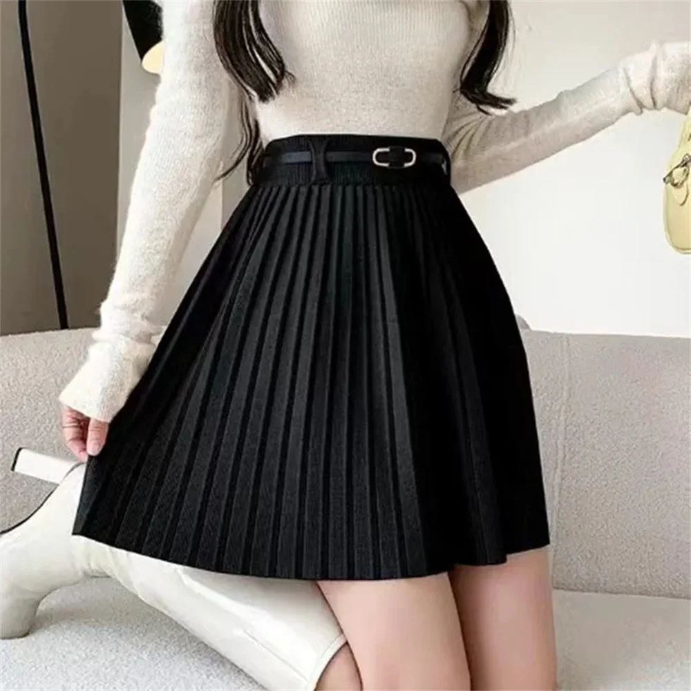High Waisted Pleated Mini Skirts Women Summer Korean Style Solid A-Line Knitting Skirts Ladies Mini Harajuku Black Short Dress
High Waisted Pleated Mini Skirts Women Summer Korean Style Solid A-Line Knitting Skirts Ladies Mini Harajuku Black Short Dress