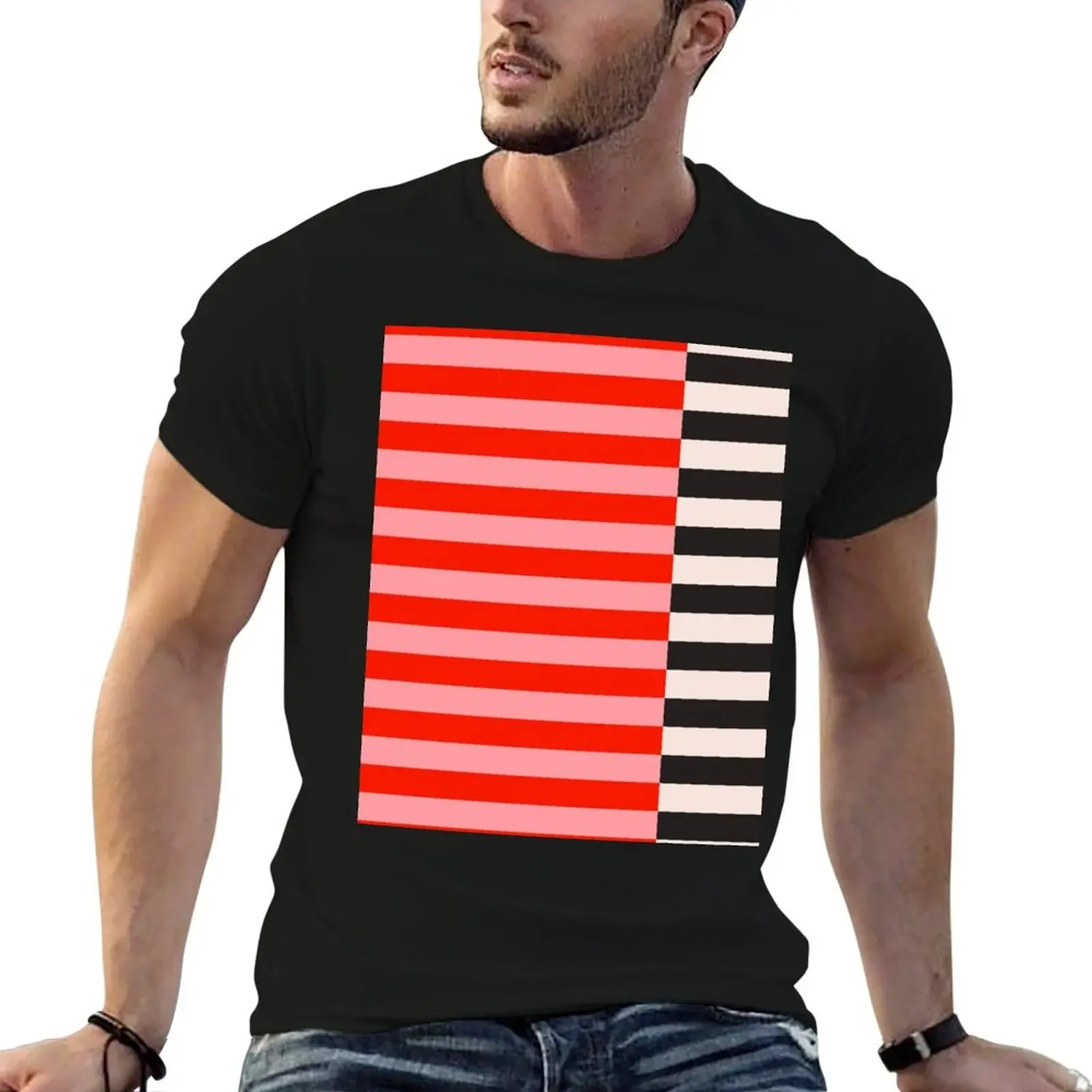 Red and pink stripes. Black and white stripes. Striped T-Shirt blacks designer shirts anime tshirt mens clothes
Red and pink stripes. Black and white stripes. Striped T-Shirt blacks designer shirts anime tshirt mens clothes