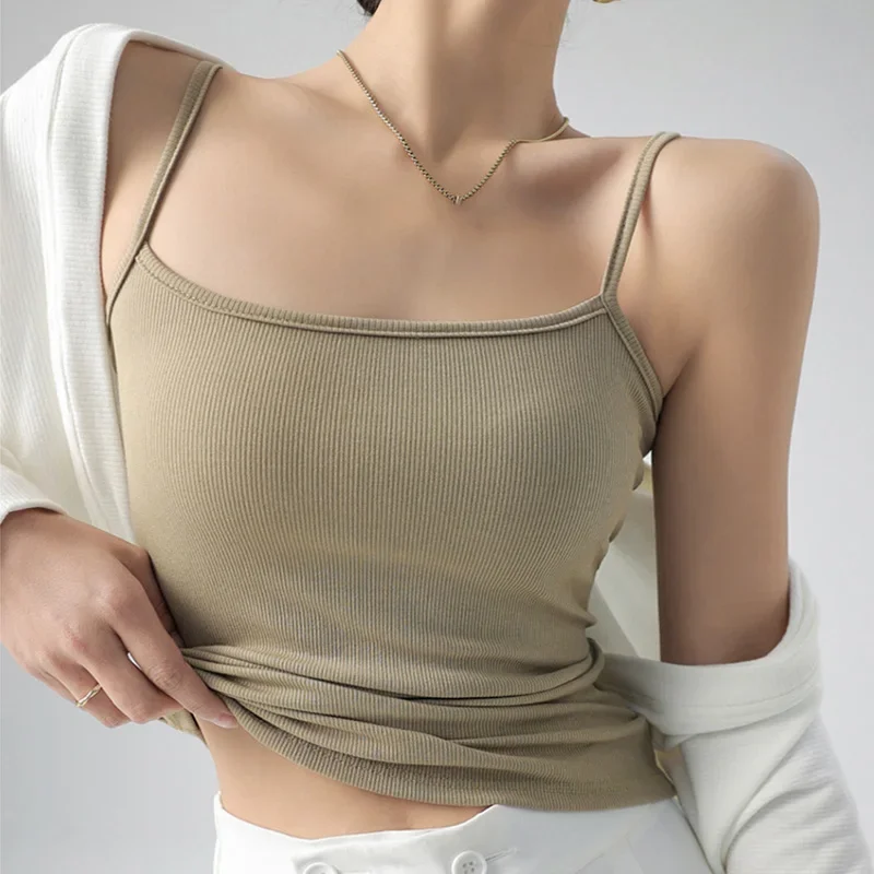 Women Backless Basic Cotton Crop Tops Sleeveless Slim Knit Tank Tops Underwear Camis Padded Elastic Solid Tube Top Summer
Women Backless Basic Cotton Crop Tops Sleeveless Slim Knit Tank Tops Underwear Camis Padded Elastic Solid Tube Top Summer