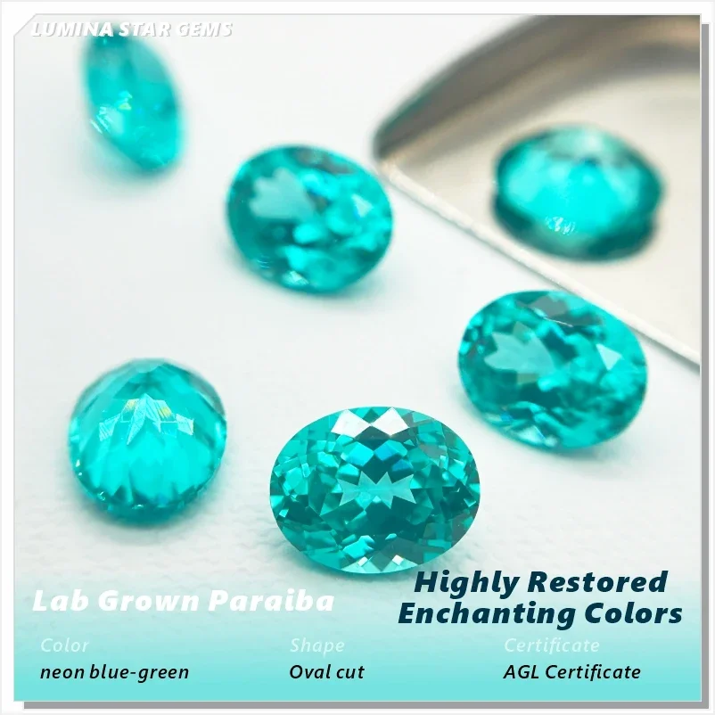 L-Lab Grown Paraiba Gemstone Oval Cut Neon Blue Synthetic Tourmaline Loose For Jewelry Setting&Custom Selectable Certificate
L-Lab Grown Paraiba Gemstone Oval Cut Neon Blue Synthetic Tourmaline Loose For Jewelry Setting&Custom Selectable Certificate