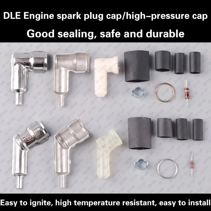 Оригинальные аксессуары для двигателей DLE20/30/55/60/111/170/222: колпачок свечи зажигания / колпачок, колпачок DLE
Оригинальные аксессуары для двигателей DLE20/30/55/60/111/170/222: колпачок свечи зажигания / колпачок, колпачок DLE