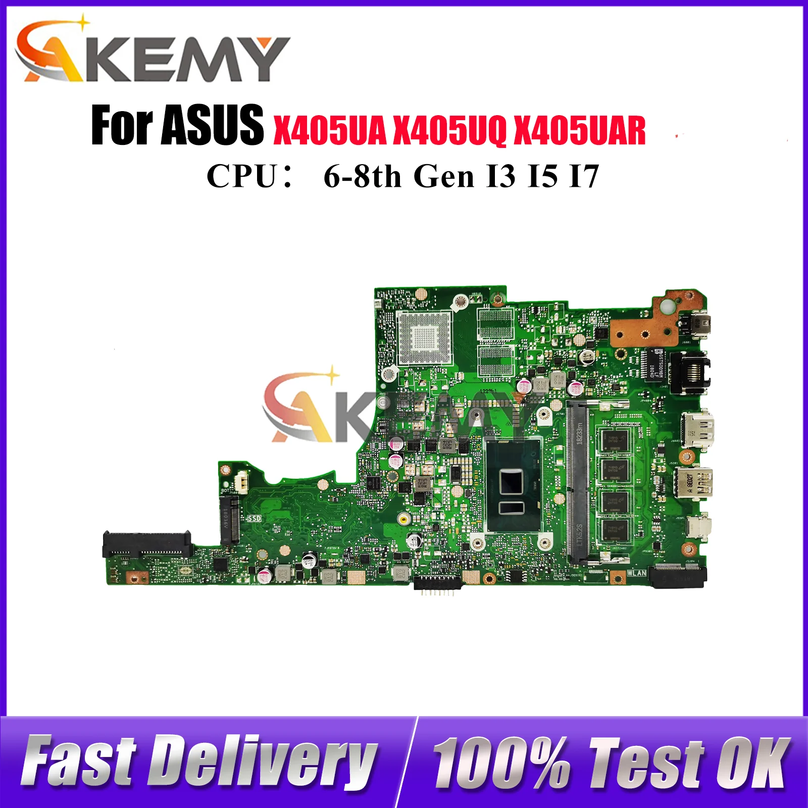 X405UA Материнская плата для ноутбука ASUS VivoBook V405U A405U X405U S4100U K405U X405UAR S405U S4000U X405UQ Материнская плата с процессором I3 I5 I7
X405UA Материнская плата для ноутбука ASUS VivoBook V405U A405U X405U S4100U K405U X405UAR S405U S4000U X405UQ Материнская плата с процессором I3 I5 I7