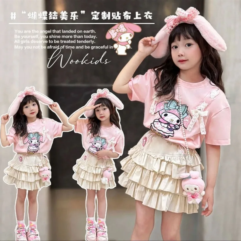 Летняя юбка для девочек Sanrio Cinnamoroll My melody, новинка 2024, стильная модная и Милая юбка для детей среднего и старшего возраста
Летняя юбка для девочек Sanrio Cinnamoroll My melody, новинка 2024, стильная модная и Милая юбка для детей среднего и старшего возраста