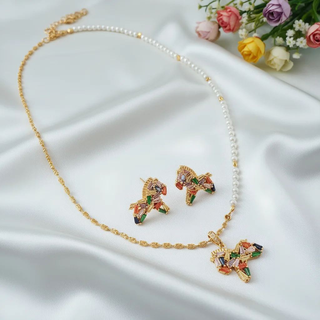 3pcs Elegant Vintage Jewelry Set for Women Zircon Colorful Pony Necklace Shiny Crystal Choker Bridal Wedding Earrings Party
3pcs Elegant Vintage Jewelry Set for Women Zircon Colorful Pony Necklace Shiny Crystal Choker Bridal Wedding Earrings Party