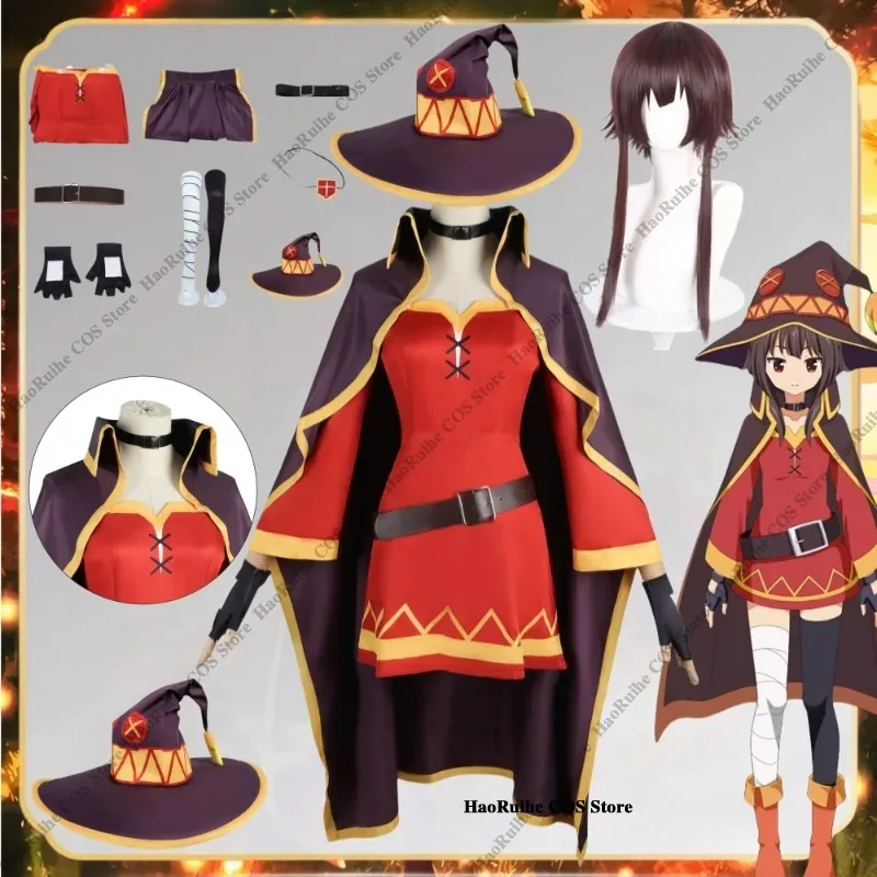 Костюм для косплея Megumin, женское платье волшебницы, шляпа KonoSuba, Божье благословение в этом чудесном мире, парик для косплея, костюмы на Хэллоуин
Костюм для косплея Megumin, женское платье волшебницы, шляпа KonoSuba, Божье благословение в этом чудесном мире, парик для косплея, костюмы на Хэллоуин