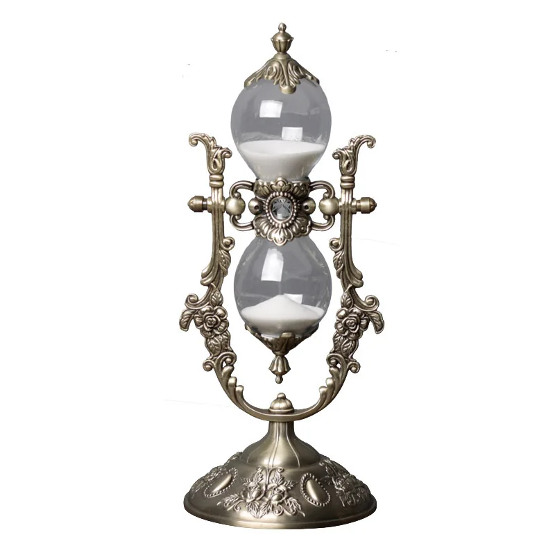 15/30min Hourglass Timer European Glass Droplet Time Hourglass Sand Timer Vintage Sand Clock Zinc Alloy Gift For Desk Decoration
15/30min Hourglass Timer European Glass Droplet Time Hourglass Sand Timer Vintage Sand Clock Zinc Alloy Gift For Desk Decoration
